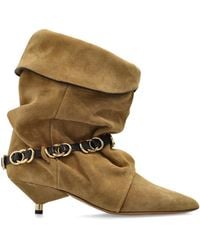 Isabel Marant - Suede Heeled Ankle Boots 'Edrik Rings' - Lyst