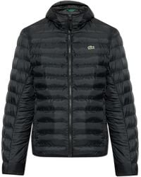 Lacoste - Quilted Down Hooded Jacket - Lyst