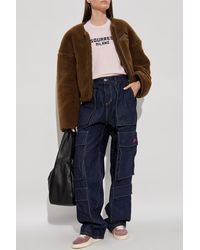 DSquared² - Fleece Jacket With Logo - Lyst