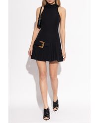Balmain - Dress With A Pleated Skirt - Lyst