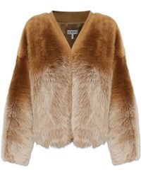 Loewe - Fur Coat With Pockets - Lyst