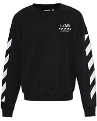 LAB C.O. OFF WHITE - Sweatshirt With Printed Logo - Lyst