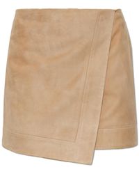 Balmain - Short Suede Skirt - Lyst