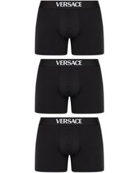 Versace - Three-Pack Of Boxers With Logo - Lyst