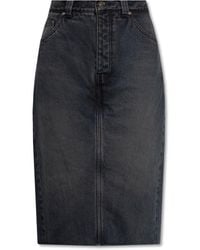 Balenciaga - Denim Skirt Shorts - Lyst