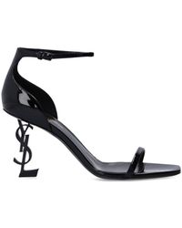 Saint Laurent - Opyum 85 Leather Heeled Sandals - Lyst