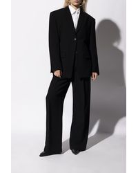 The Mannei 'jafr' Pleat-front Trousers - Black