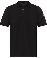 Moncler - Polo With Logo Patch - Lyst