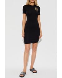 Versace Jeans Couture - Dress With Printed Logo - Lyst