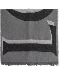 Loewe - Wool Scarf With Logo - Lyst