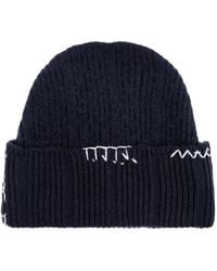 Marni - Wool Beanie With Stitching - Lyst