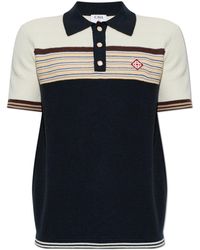 CASABLANCA - Polo Shirt With Logo Patch - Lyst