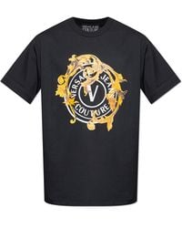 Versace Jeans Couture - T-Shirt With Printed Logo - Lyst
