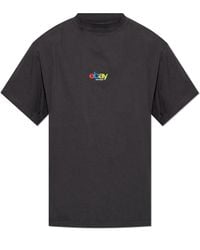 Tシャツ・カットソー Balenciaga Crinkled effect T-shirt Balenciaga Crinkled Effect T-shirt in Black for Men | Lyst