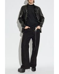 Rick Owens - Leather Jacket With Pockets - Lyst