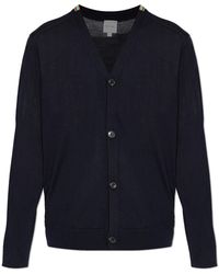 Paul Smith - Wool Cardigan With V-Neckline - Lyst