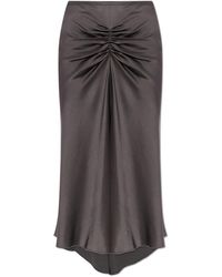 Victoria Beckham - Asymmetrical Skirt With Draping - Lyst