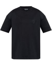 Giorgio Armani - T-Shirt With Embroidered Logo - Lyst