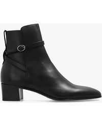 Saint Laurent - Offred Leather Ankle Boots - Lyst