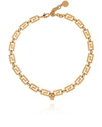Versace - Necklace With Greca Motif - Lyst