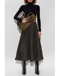 Balenciaga - Pleated Skirt With Check Pattern - Lyst