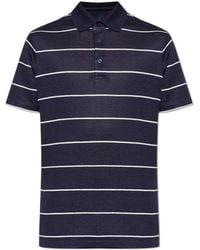 Paul & Shark - Linen Polo Shirt With Striped Pattern - Lyst