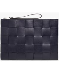 Bottega Veneta - 'pouch Large' Leather Handbag, - Lyst