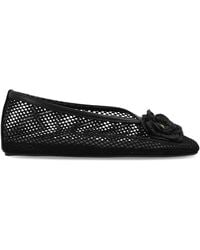 Ganni - Ballet Flats With Appliqué - Lyst