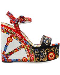 Dolce & Gabbana - 'Carretto' Platform Sandals - Lyst