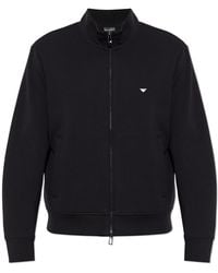Emporio Armani - Sweatshirt With Stand-Up Collar - Lyst