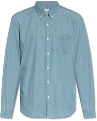 Woolrich - Cotton Shirt With Pocket, - Lyst