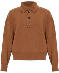 Ami Paris - Wool Turtleneck Sweater With Embroidered Logo - Lyst