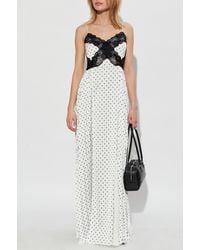 Self-Portrait - Dress With A Polka Dot Pattern - Lyst