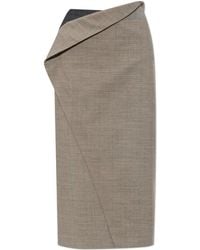 Jil Sander - Wool Skirt With Slit - Lyst