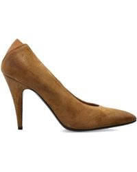 Jil Sander - Suede Heeled Shoes 'Alma' - Lyst