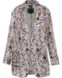 R13 - Blazer With Floral Motif - Lyst
