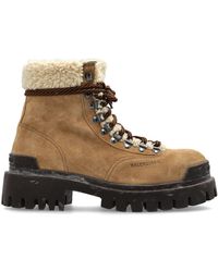 Balenciaga - Suede Ankle Boots With A 'Vintage' Effect - Lyst
