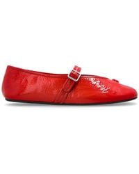 COACH - Sculpted C Crinkle Patent Leather Soft Mary Jane Flat Shoes - Lyst