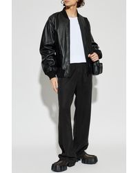 DIESEL - Leather Jacket "L-Type A20476" - Lyst