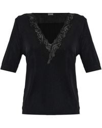 Balmain - Top With Lace Trim - Lyst