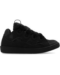 Lanvin - Leather Curb Sneakers - Lyst