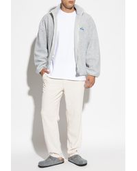 American Vintage - Furry Sweatshirt With Logo Patch - Lyst