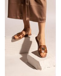 michael michael kors kippy embellished leather slide sandal
