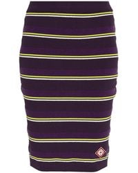 CASABLANCA - Pencil Skirt With Pinstripe Pattern - Lyst
