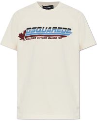 DSquared² - Cotton T-Shirt With Printed Logo - Lyst