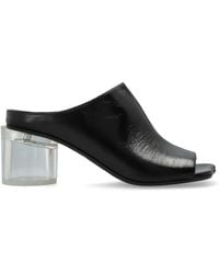 MM6 by Maison Margiela - Leather Heeled Mules - Lyst