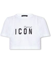 DSquared² - Cropped T-Shirt - Lyst