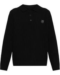 Maison Kitsuné - Ribbed Sweater With Logo - Lyst