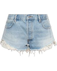 FRAME - Denim Shorts With A 'Vintage' Effect - Lyst
