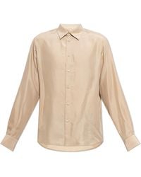 Valentino Garavani - Silk Shirt With Embroidered Logo - Lyst